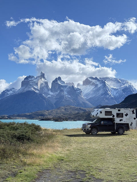 Atelier Marx studio camper at Torres del Paine, Patagonia